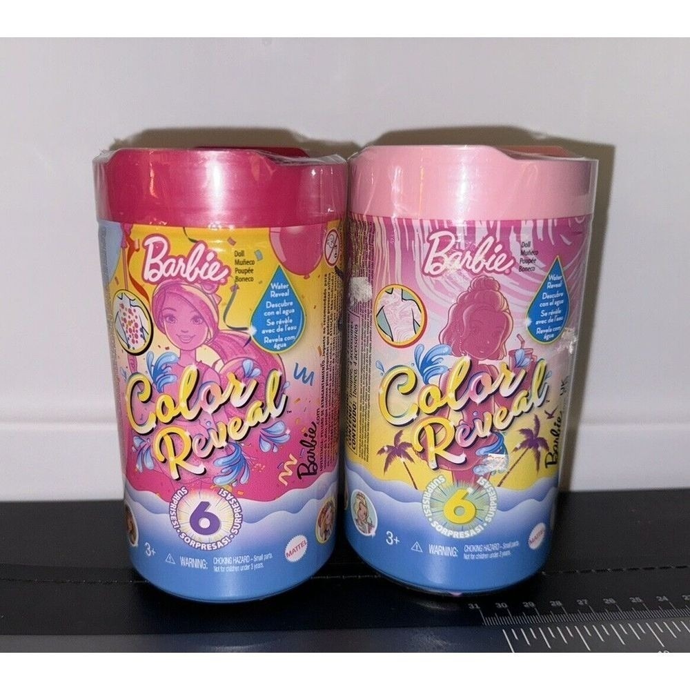 Barbie Chelsea Doll Color Reveal (1 Party, 1 Sand And Sun)6 Surprises - Lot Of 2